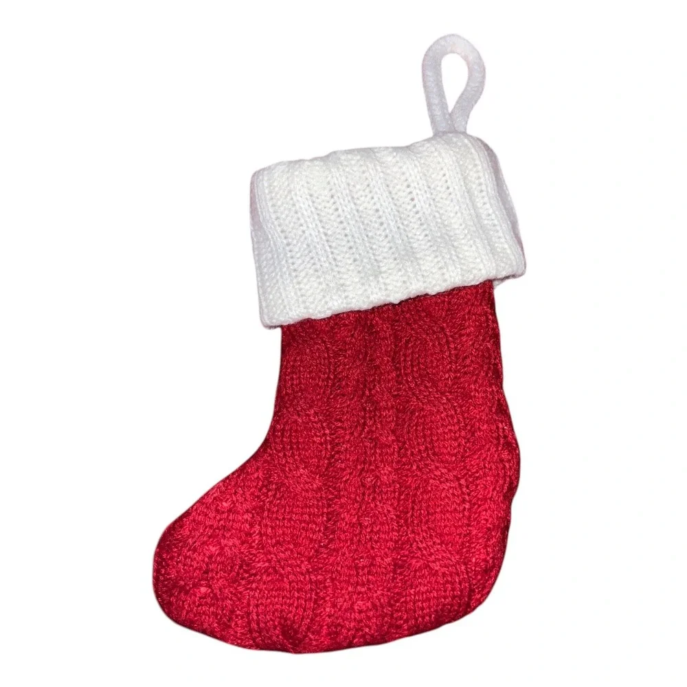 Wondershop Monogram Mini Christmas Stocking Initial T Red Knit Target 7